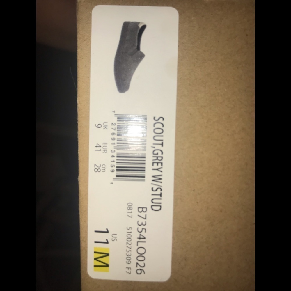 Dr. Scholl's Women's Gray/Gold Studded Slip-On Flats US 11 M - Picture 12 of 13